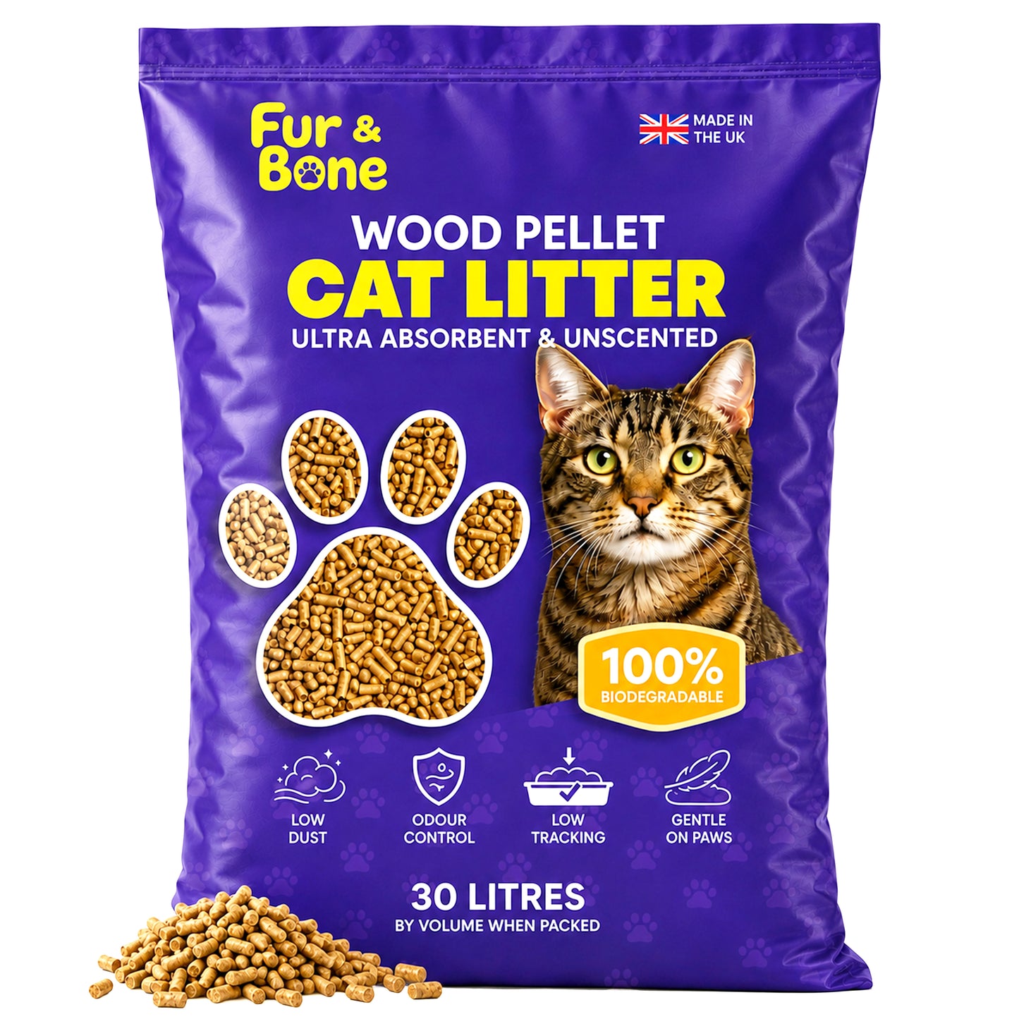 Ultra-Absorbent Wood Pellet Litter 30L