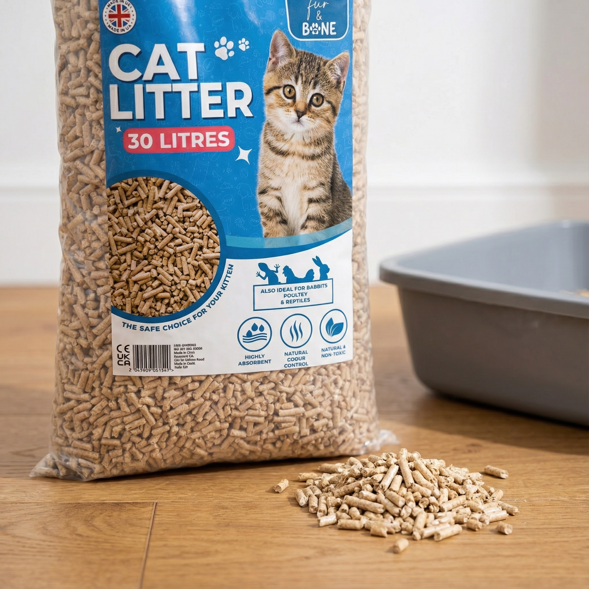 Ultra-Absorbent Wood Pellet Litter-Pet Supplies-Fur & Bone-DREIBACH