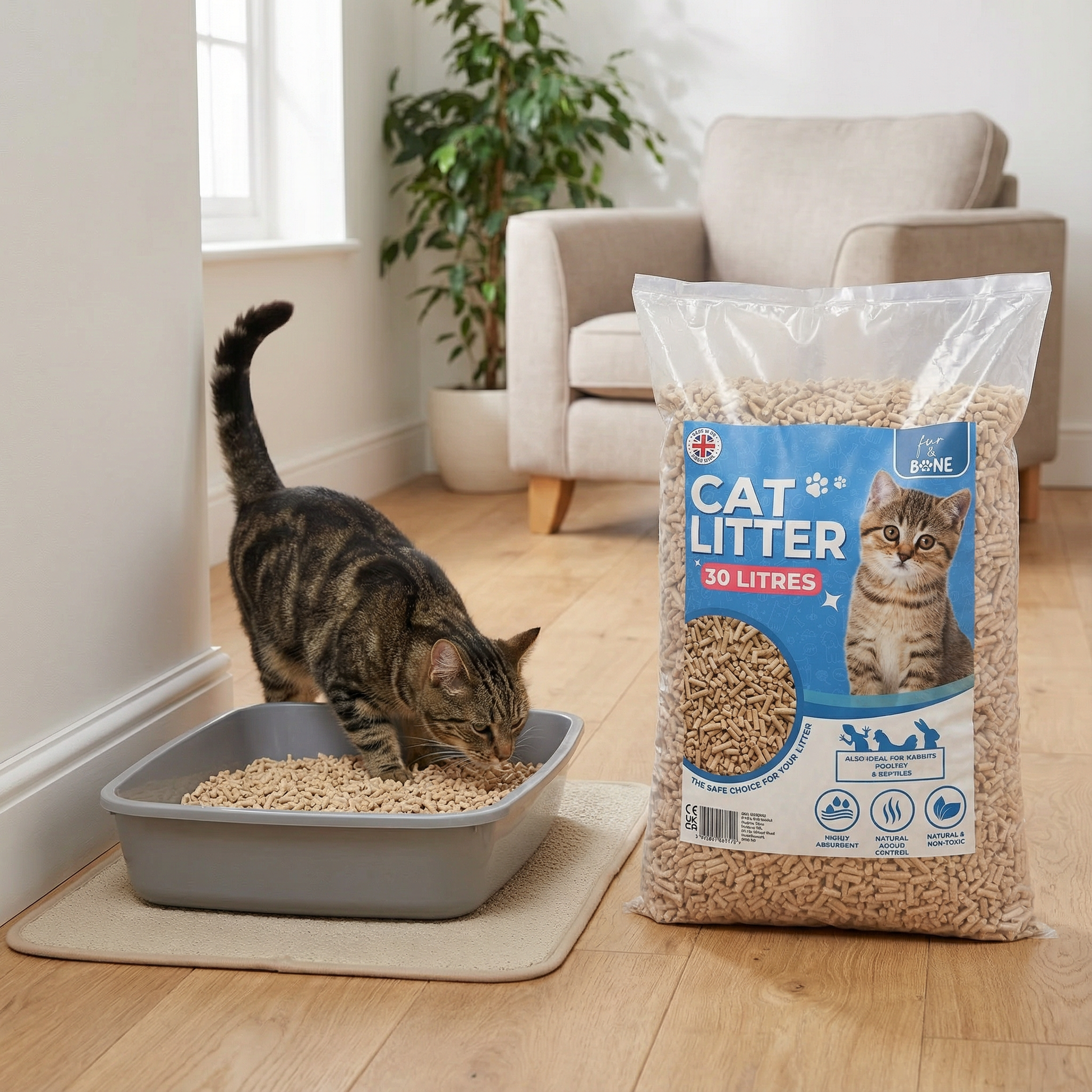 Ultra-Absorbent Wood Pellet Litter-Pet Supplies-Fur & Bone-DREIBACH
